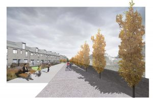 Den Road Kirkcaldy Massing Study Shared Path Sketch